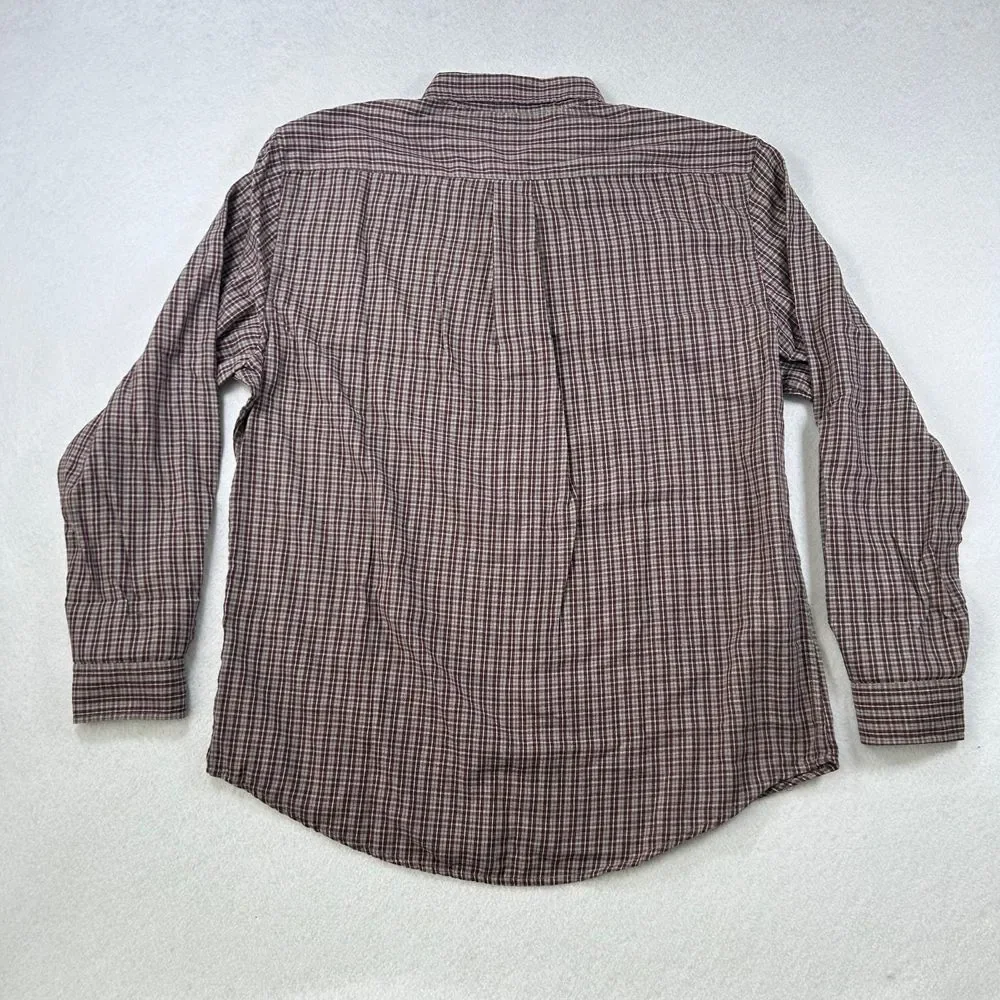 U.S. Polo Assn. Button Down Shirt‎ Mens XXL Maroon Plaid Woven Long Sleeve NWT
